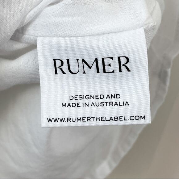 Rumer Dress Long Sleeve Mini Cut Out Floral Design Australian Puff Sleeve NWT L - Picture 5 of 11